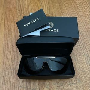 Versace VE2140, black with gold detailing